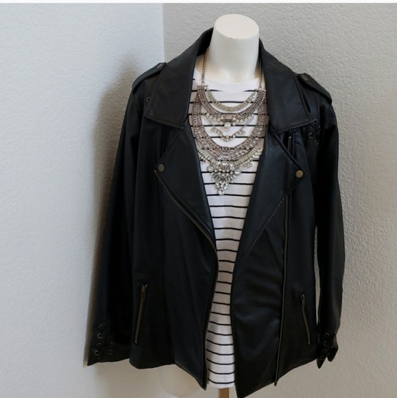 Faux leather jacket - Picture 2 of 8